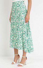 Zielona Plisowana spódnica Satynowa maxi Raimena Born2Be