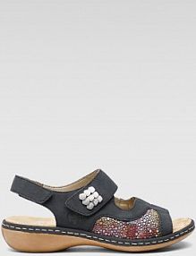 Sandały na obcasie Rieker granatowe 65989-14