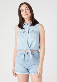 Top Wrangler niebieski damski 