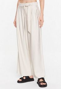 Spodnie eleganckie Moss Copenhagen beżowe damskie Materiałowe