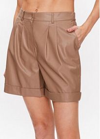 Szorty Marc Aurel brązowe damskie Z imitacji skóry