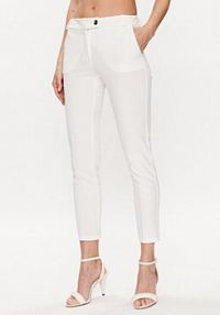 Spodnie eleganckie Rinascimento białe damskie Materiałowe