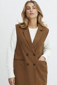 Kamizelka Fransa brązowa damska 