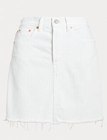 Spódnica jeansowa Polo Ralph Lauren biała 