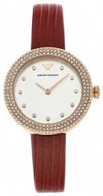 Zegarek Emporio Armani brązowy damski