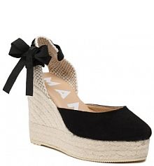 Półbuty na koturnie Manebi czarne