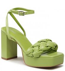 Sandały na obcasie DeeZee zielone