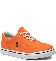 Tenisówki Polo Ralph Lauren pomarańczowe damskie