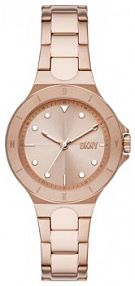 Zegarek DKNY różowe złocenie damski