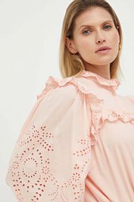 Koszula z długim rękawem Notes du Nord różowa 13094