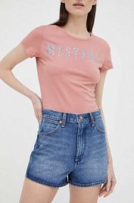 Szorty jeansowe Wrangler  niebieskie W25J7316O