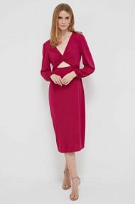 Sukienka midi Lauren Ralph Lauren  różowa 250909133