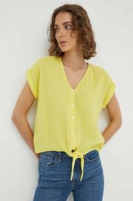 Koszula z krótkim rękawem mustang  żółta 1013842.6065