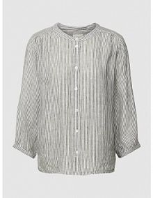 Bluzka lniana ze stójką Part Two czarna damska EAN 30307655