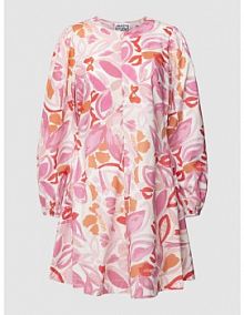 Sukienka mini z kwiatowym wzorem JAKE*S STUDIO WOMAN różowa EAN 2Tone Leaf4
