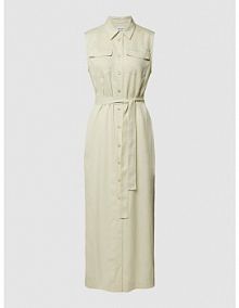 Sukienka midi z wykładanym kołnierzem i kieszeniami z patką Calvin Klein Womenswear zielona EAN K20K205204