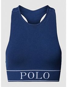 Biustonosz typu bralette z detalem z logo Polo Ralph Lauren granatowy EAN 4P3007