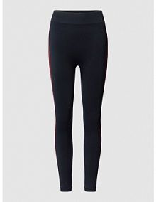 Legginsy z lampasami model SEAMLESS Tommy Hilfiger granatowe damskie EAN S10S101707