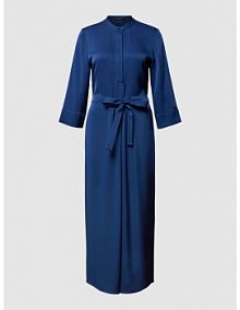 Sukienka midi z krytą listwą guzikową Windsor niebieska EAN 30037628