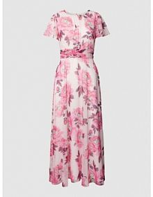 Długa sukienka z kwiatowym wzorem na całej powierzchni Zero różowa EAN 1078411646