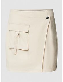 Spódnica mini w kopertowym stylu model EMERY Only beżowa EAN 15295560
