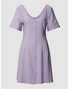 Sukienka mini z wyhaftowanym logo Calvin Klein Jeans fioletowa EAN J20J221623