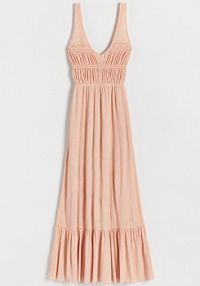 Sukienka maxi na ramiączkach Reserved pomarańczowa 3599T-24X