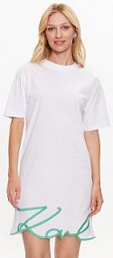 Sukienka codzienna KARL LAGERFELD biała 