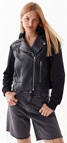 Kurtka skórzana Calvin Klein Jeans czarna damska 