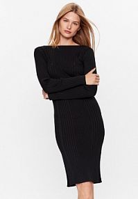 Sukienka dzianinowa Calvin Klein czarna 