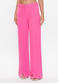 Spodnie eleganckie Chiara Ferragni różowe damskie Materiałowe