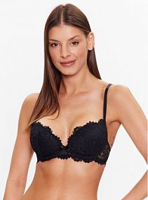 Biustonosz Etam czarny Z fiszbiną