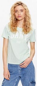 T-shirt Gant zielony damski 