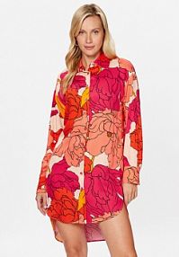 Sukienka codzienna Sisley czerwona 40NMLV03I  Regular Fit