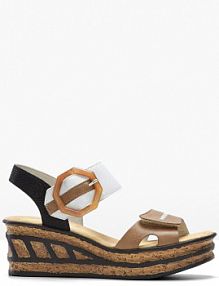 Sandały na koturnie Rieker  Bonprix