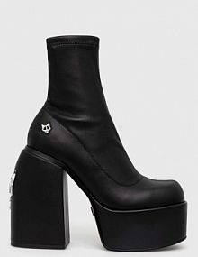 Botki na obcasie Naked Wolfe  czarne Sugar.Black