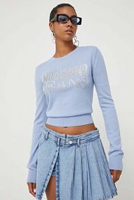 Sweter Moschino Jeans  niebieski damski 0908.8207