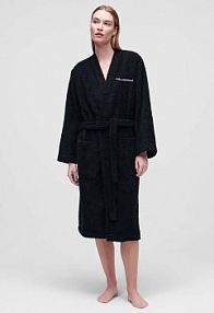 Szlafrok Karl Lagerfeld  czarny damski 230W2185