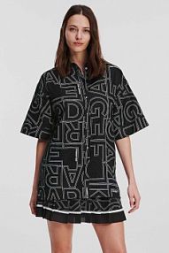 Koszula z krótkim rękawem Karl Lagerfeld  czarna 235W1603