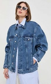 Kurtka jeansowe Karl Lagerfeld  niebieska damska 231W1491