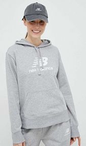 Bluza przez głowę New Balance  szara WT31533AG