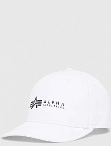 Czapka z daszkiem alpha industries  biała damska 126912.09