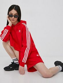 Bluza przez głowę adidas Originals  czerwona HC2017
