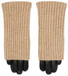 Rękawiczki skórzane Liu Jo czarne