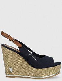 Espadryle na koturnie U.S. Polo Assn.  granatowe AYLIN013W.3C1