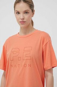 T-shirt P.E Nation  pomarańczowy damski 23PE2T088