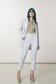 Spodnie cygaretki ESSENTIAL szare Patrizia Pepe