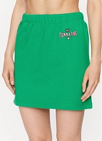 Spódnica mini Chiara Ferragni zielona Dresowa