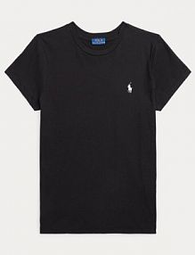 T-shirt Polo Ralph Lauren czarny damski 211898698007  Regular Fit
