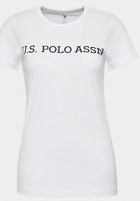 T-shirt U.S. Polo Assn. biały damski 